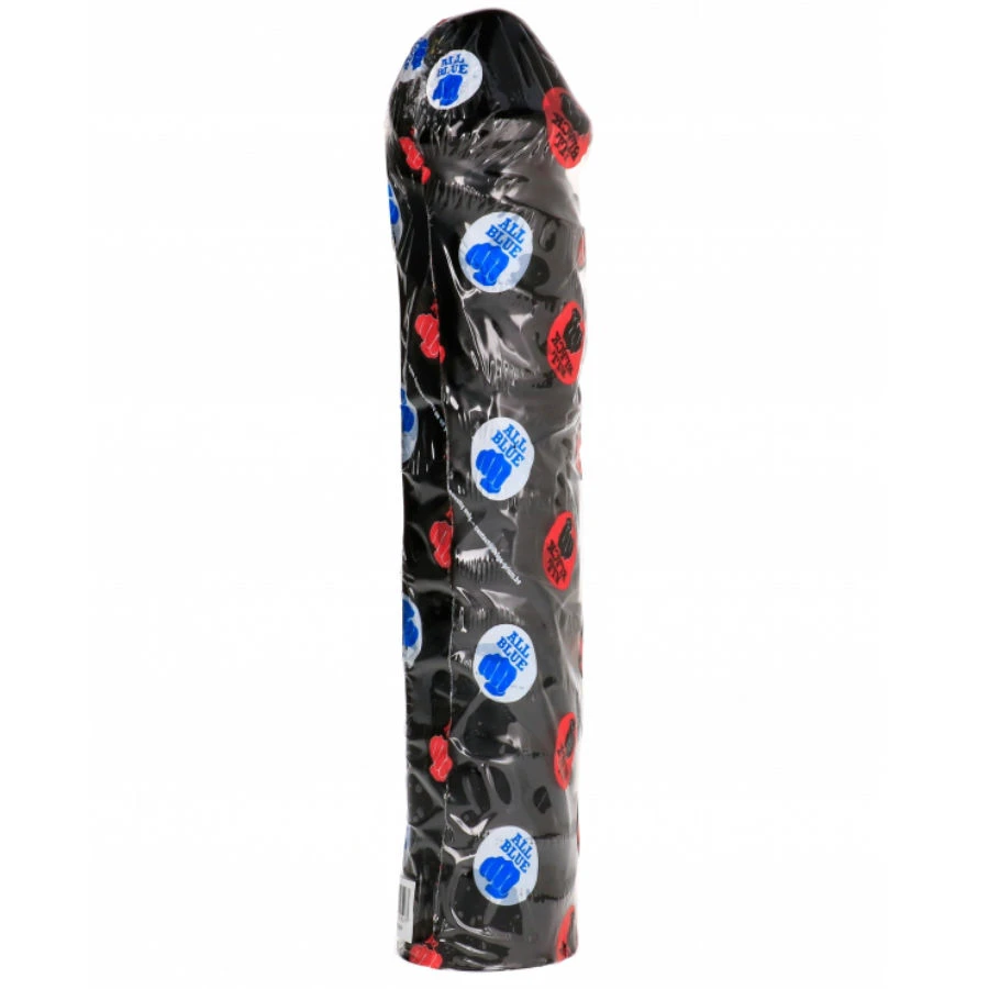 ALL BLACK  HIIGLASTE PEHME RUSIGA DILDO 32 CM